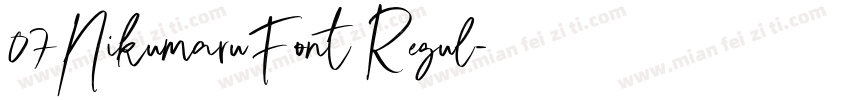 07NikumaruFont Regul字体转换